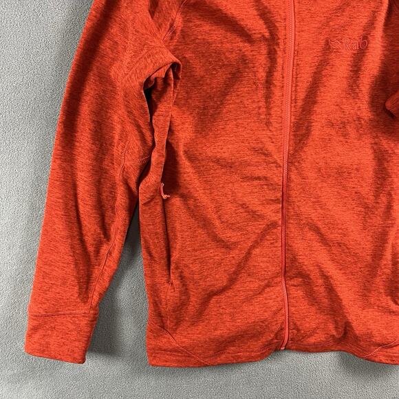 Rab Nexus Hoodie Mens Large Orange Full Zip Fleece Jacket Outdoor Hiking - Picture 4 of 9